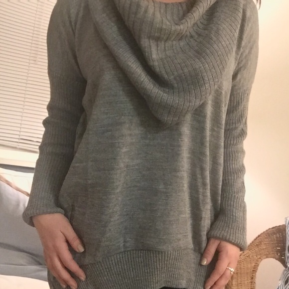 grey cowl neck sweater - Picture 2 of 4